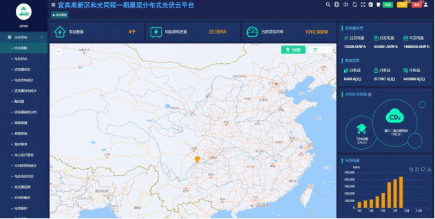 安科瑞Acrel-1000DP分布式光伏监控系统  在宜宾高新区和光同程一期  屋顶分布式光伏发电项目中的应用